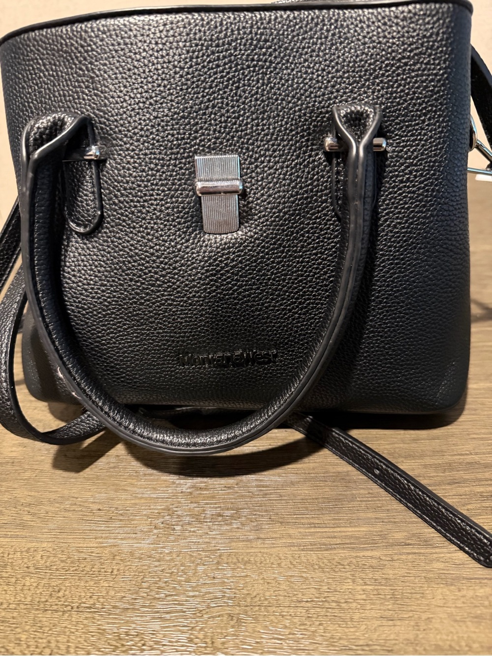 Montana west Black Leather Crossbody Bag . - Picture 11 of 13